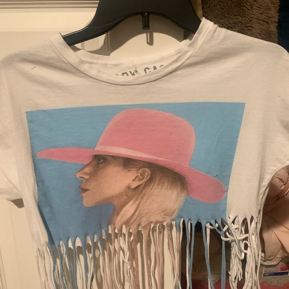 Lady Gaga Joanne Tour Shirt with Fringe - Picture 2 of 3